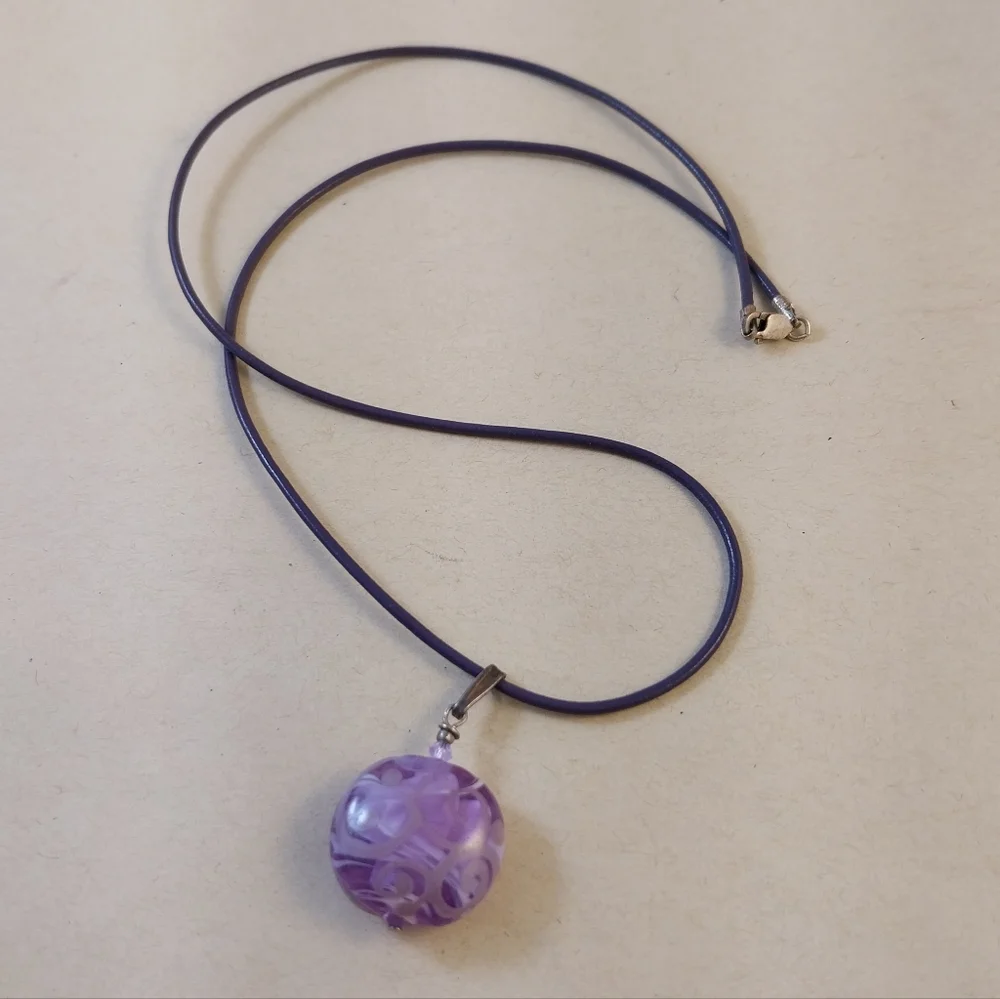 Purple Pendant Necklace - Picture 5 of 11